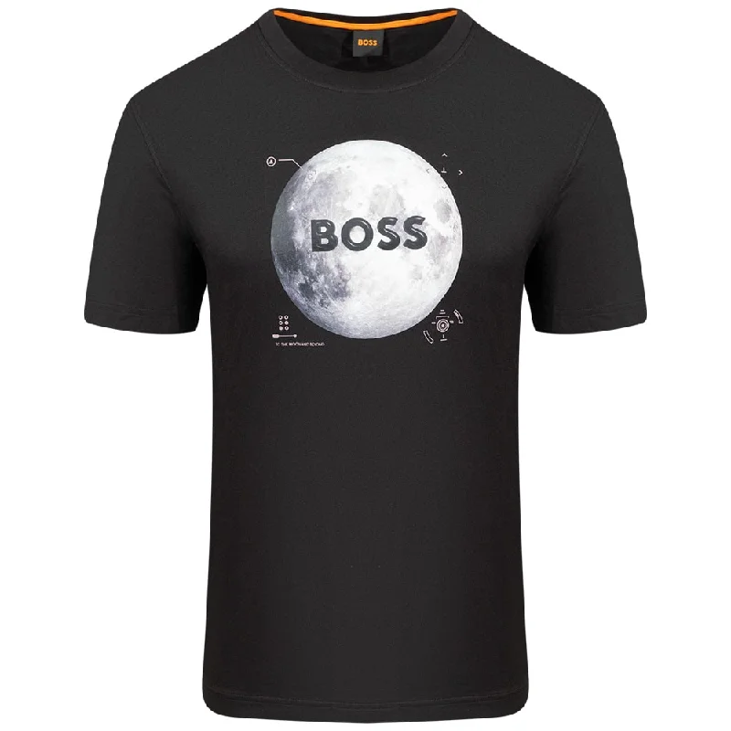 Casual Men's T-ShirtsHugo Boss Men's Te Moon Short Sleeve Graphic T-Shirt, Black