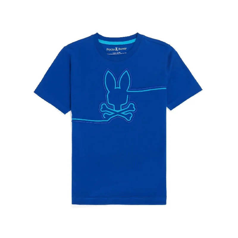 Men's Shirts with French CuffsKid's Chester Embroidered Graphic Tee In Surf The Web Blue