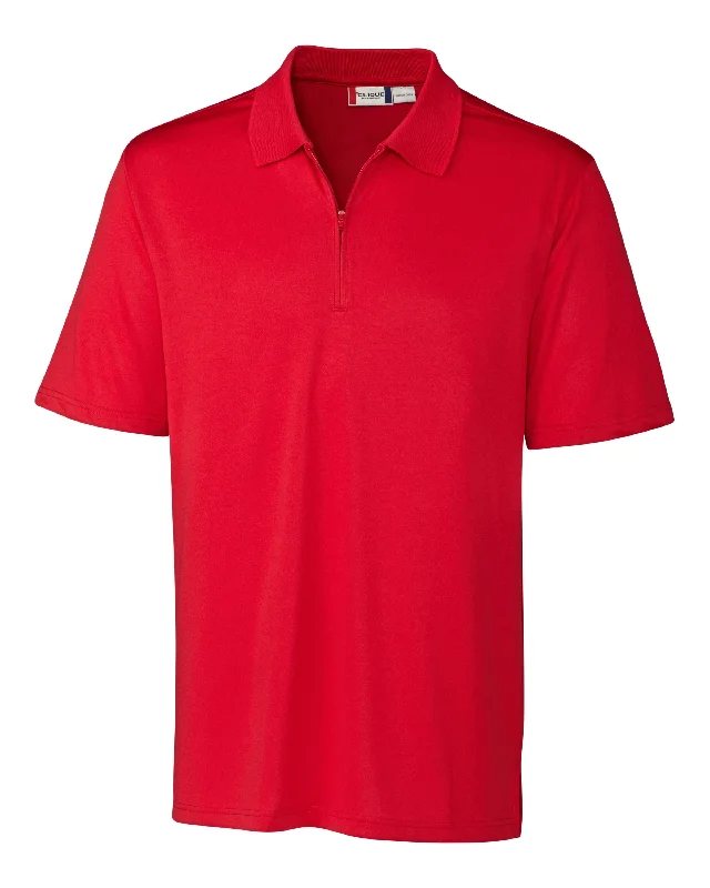 Men's Shirts with Geometric PatternsClique Men's Malmo Snag Proof Zip Polo Shirt