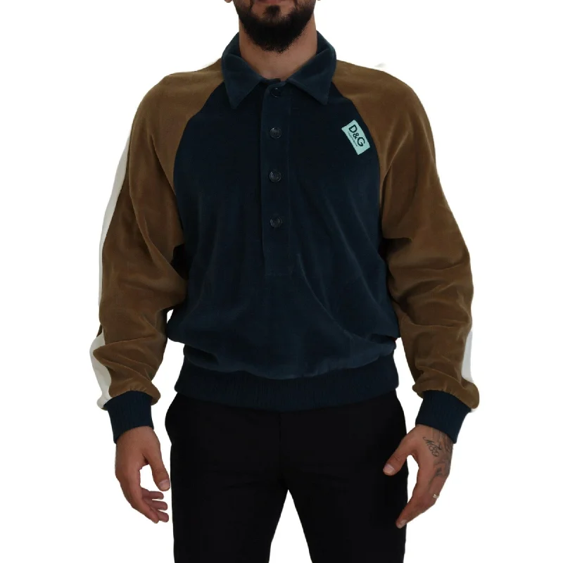 Classic Men's Wool SweatersDolce & Gabbana Exquisite Multicolor Pullover Men's Sweater