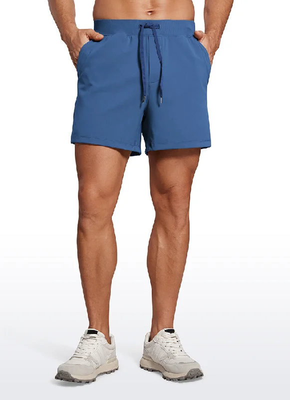 Breathable and Lightweight Men's Summer ShortsOn the Travel Linerless Shorts 5'' with Pockets Breathable and Lightweight Men's Summer ShortsOn the Travel Linerless Shorts 5'' with Pockets