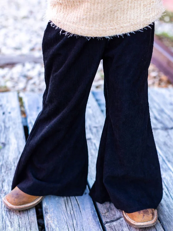 Short-Inseam Men's Dress and Chino ShortsGirl's In The Dark Of Night Flare Pants In Black