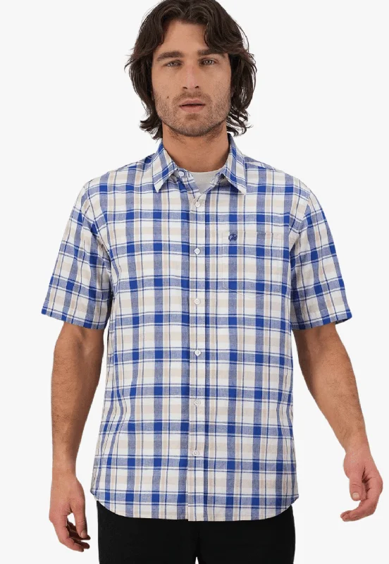 Men's Solid-Color Block Shirts for a Bold StatementSwanndri Mens Coleridge Short Sleeve Shirt