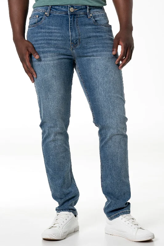 Men's Jeans with Fashionable RipsRf02 Denim Jeans _ 141713 _ Blue