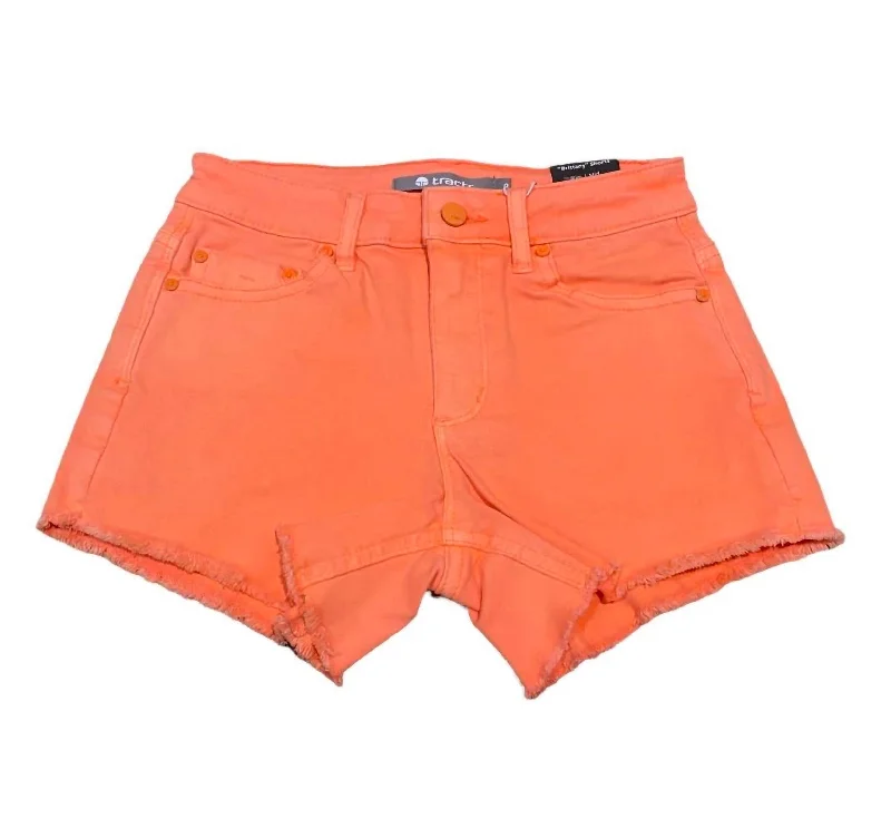 Comfort-Fit Men's Loungewear ShortsKids Brittany Denim Shorts In Neon Orange