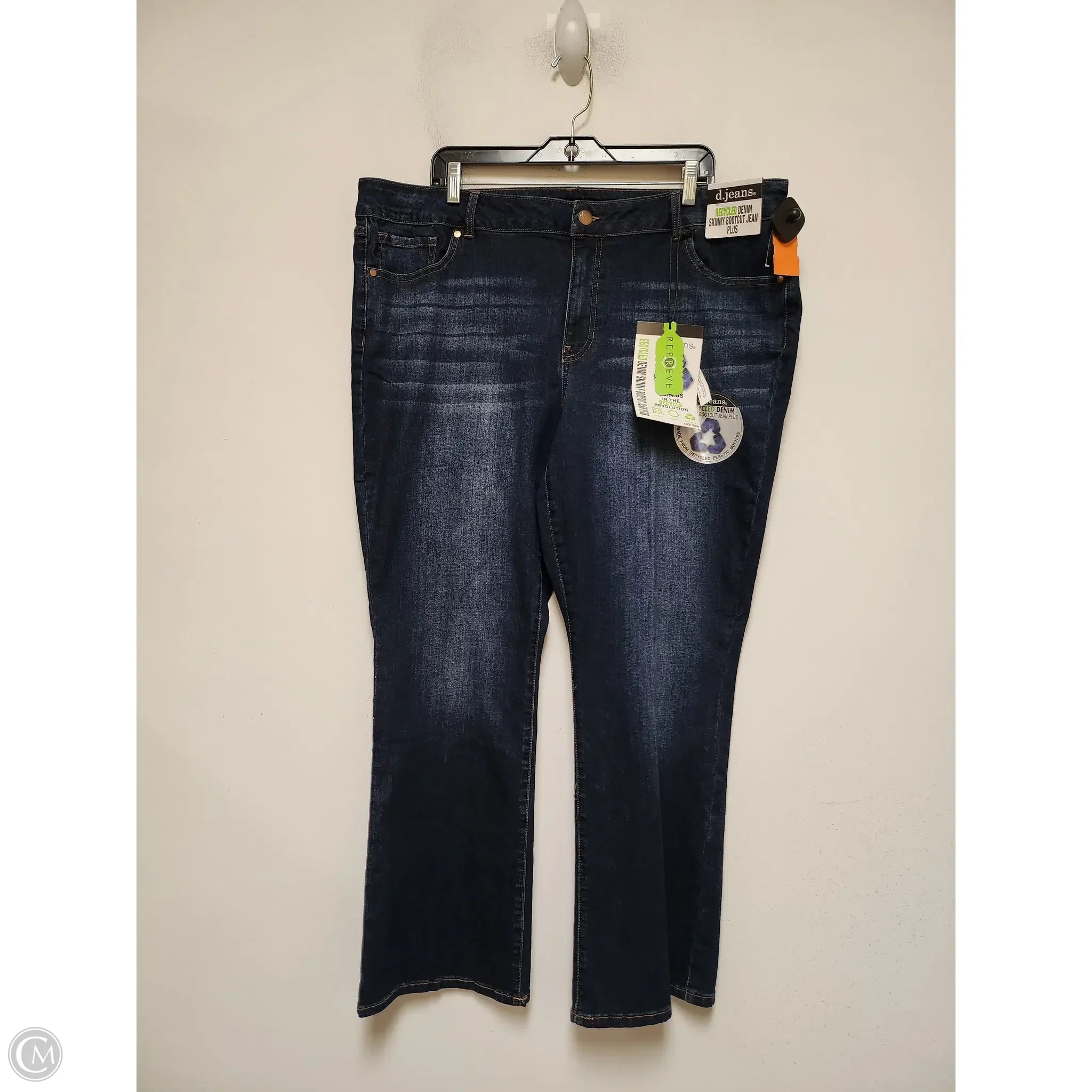 Baggy Cargo Men's JeansJeans Boot Cut By D Jeans In Blue Denim, Size: 22