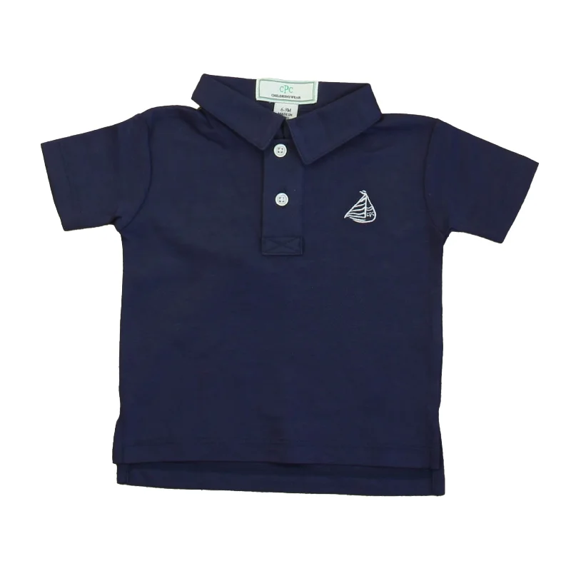 Striped Men's TopsClassic Prep Boys Medieval Blue Polo Shirt Size: 0-6 Months