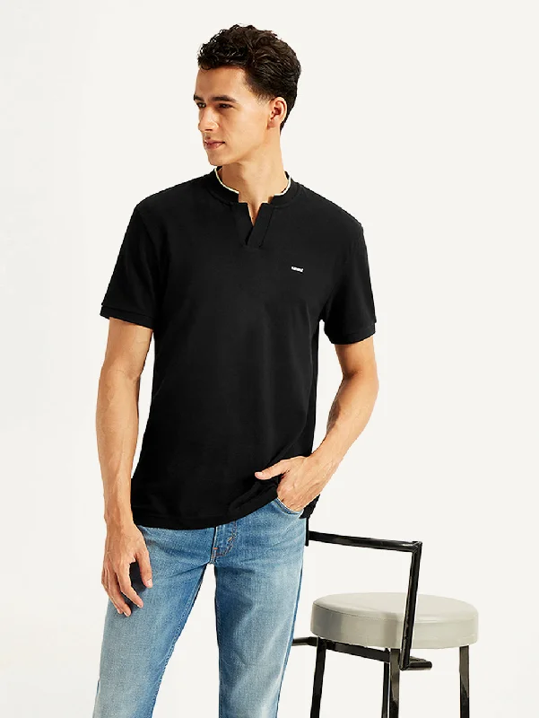 Men's Shirts with Adjustable CuffsMen's Solid Slim Fit Polo T-shirt