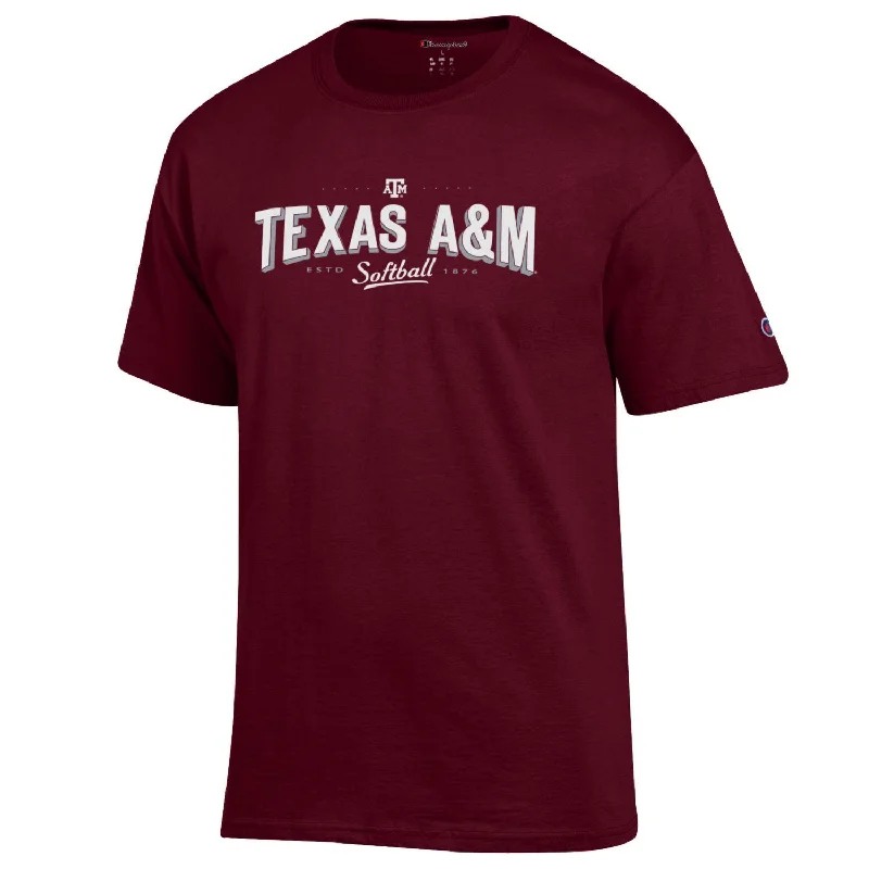 Men's Shirts with Button-Down CollarsAggie Softball Tee