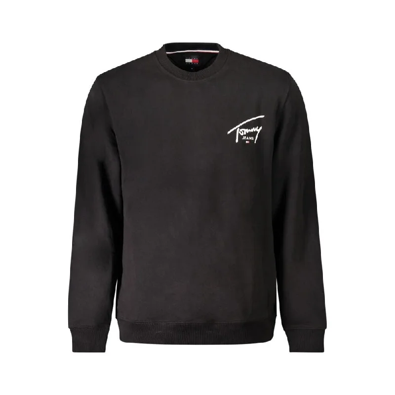 Men's Sweaters with Intarsia DesignsTommy Hilfiger Black Cotton Men's Sweater