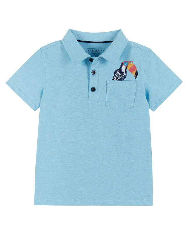 Men's Shirts with Single-Breasted DesignsAndy & Evan Knit Polo Shirt
