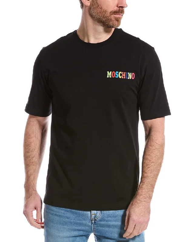 Elegant Men's Dress ShirtsMoschino Logo T-Shirt