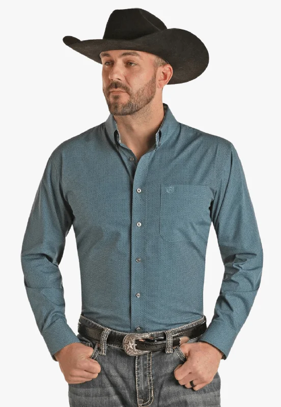 Men's Pattern-Clashing Shirts for Bold FashionPanhandle Mens Long Sleeve Shirt