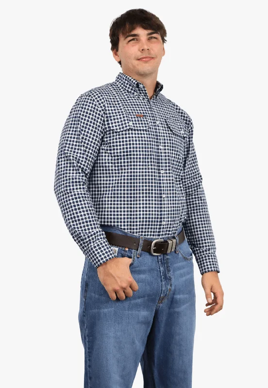 Men's Checkered Shirts for a Retro FeelMustang Mens Long Sleeve Check Shirt