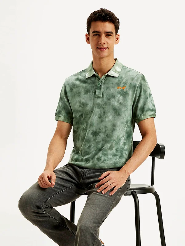 Men's Shirts with Embroidered DesignsMen's Abstract Slim Fit Polo T-shirt