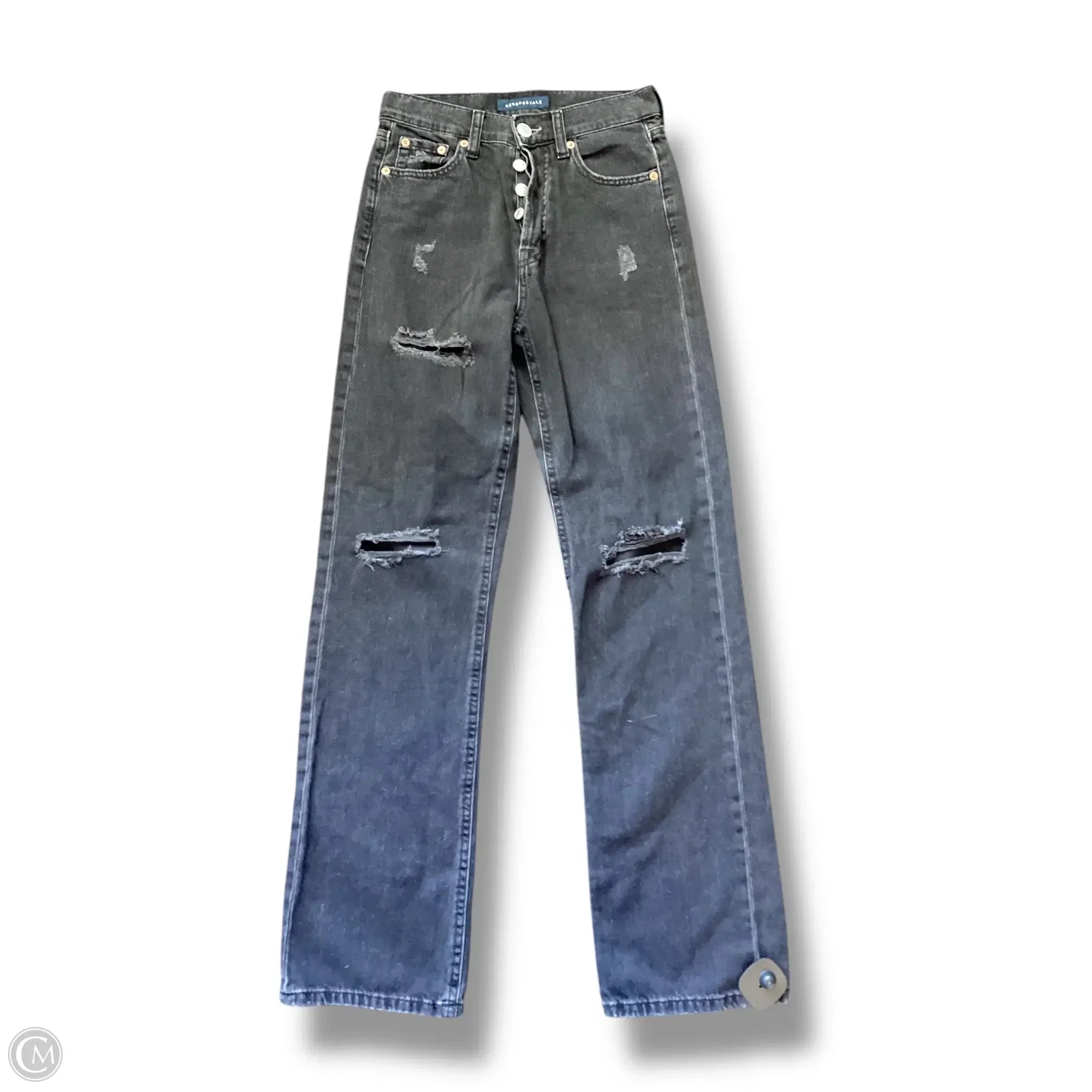 Designer Skinny Men's JeansJeans Straight By Aeropostale In Black Denim, Size: 0p