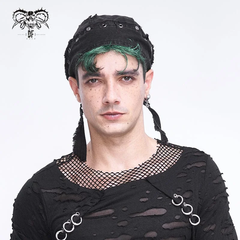 Casual Fedora Hats for MenMen's Punk Eyelet Unedged Lace-up Beanie