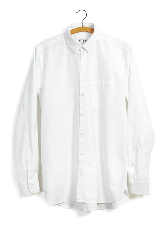 Men's Minimalist Shirts for a Clean LookHAAKON | Hidden Button Down Shirt | White