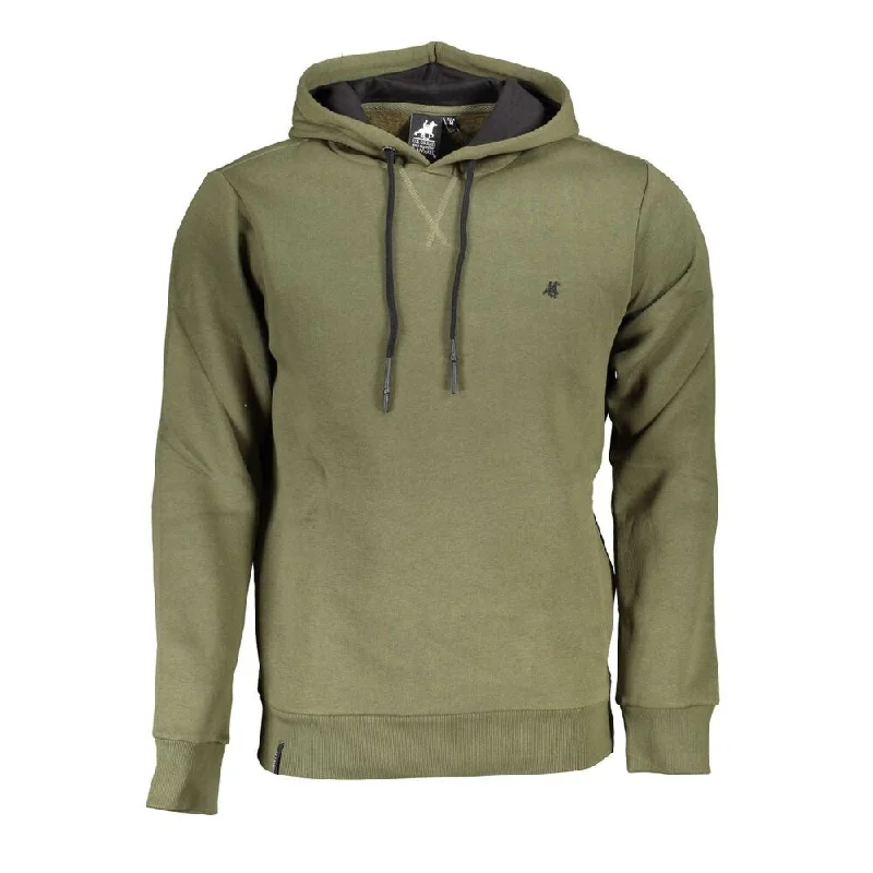 Men's Sweaters for LayeringU.S. Grand Polo Emerald Elegance Hooded Men's Sweater