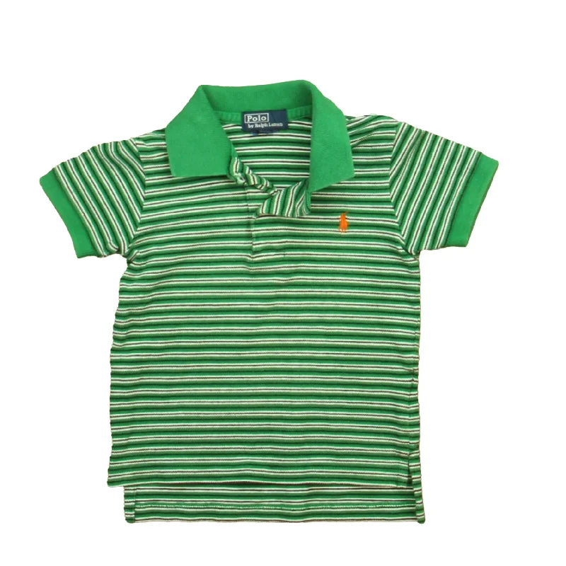 Men's Shirts with Geometric PatternsRalph Lauren Boys Green Stripe Polo Shirt