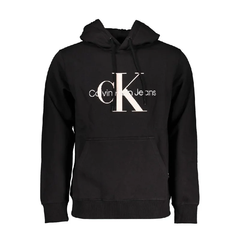 Elegant Men's Shawl-Collar SweatersCalvin Klein Elegant Hooded Sweater with Contrasting Men's Details Elegant Men's Shawl-Collar SweatersCalvin Klein Elegant Hooded Sweater with Contrasting Men's Details
