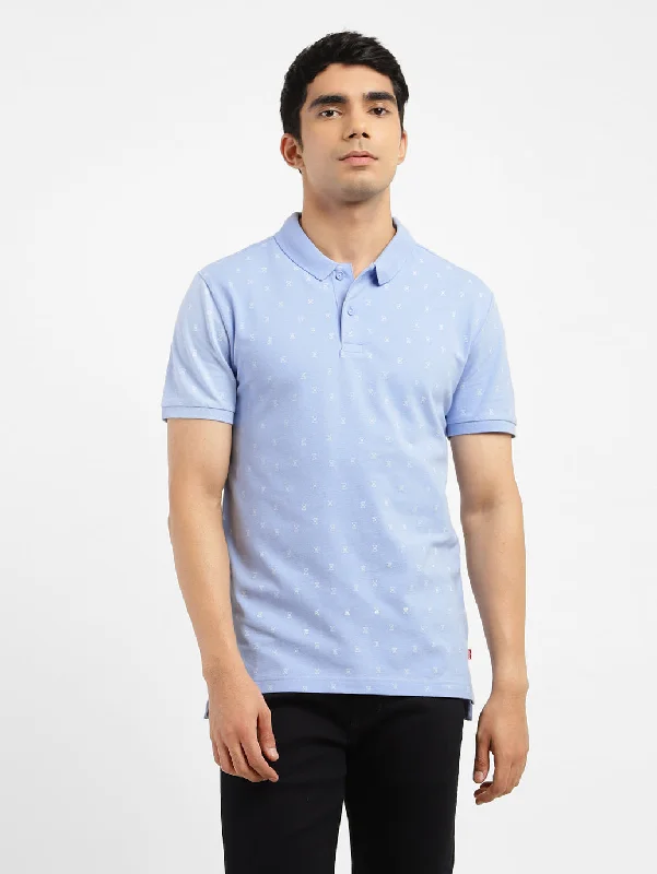 Men's Performance Shirts for SportsMen's Geometric Print Polo T-shirt