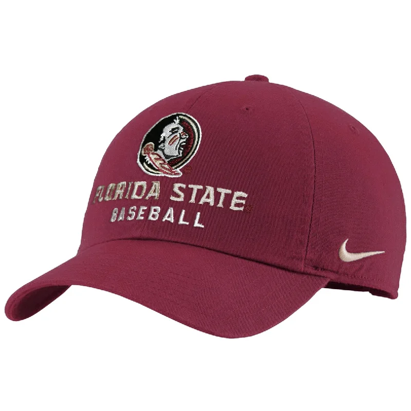 Designer Trucker HatsNike Men's Seminole Logo/Florida State Baseball Adjustable Club Cap - Garnet