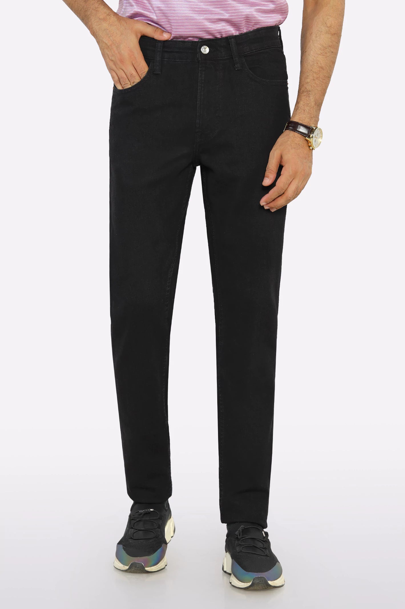 Men's Jeans in Unique PatternsBlack Modern Slim Fit Jeans