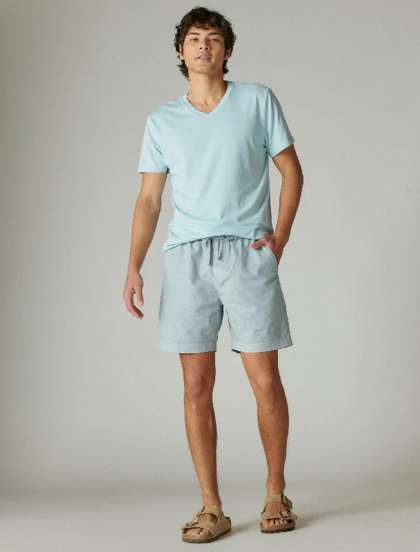 Easy-Care Men's Machine-Washable ShortsLucky Brand Men's 7"Pull Up Linen Short