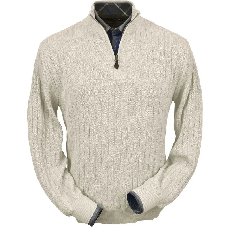 Men's Sweaters with Relaxed FitsBaby Alpaca 'Links Stitch' Half-Zip Mock Neck Sweater in Natural Vanilla by Peru Unlimited Men's Sweaters with Relaxed FitsBaby Alpaca 'Links Stitch' Half-Zip Mock Neck Sweater in Natural Vanilla by Peru Unlimited