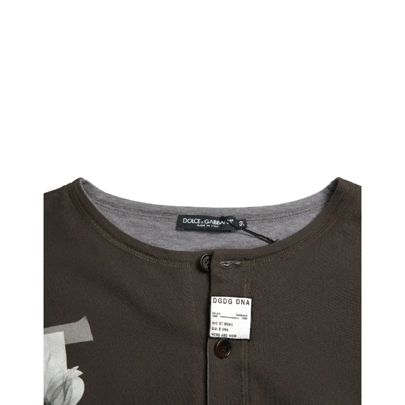 Cozy Men's Cable-Knit SweatersDolce & Gabbana Elegant Cotton Crew Neck Men's Pullover