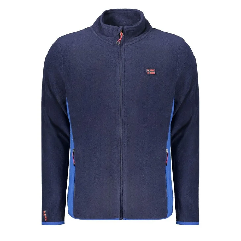 Men's Sweaters with Kangaroo PocketsNorway 1963 Blue Polyester Men Men's Sweater