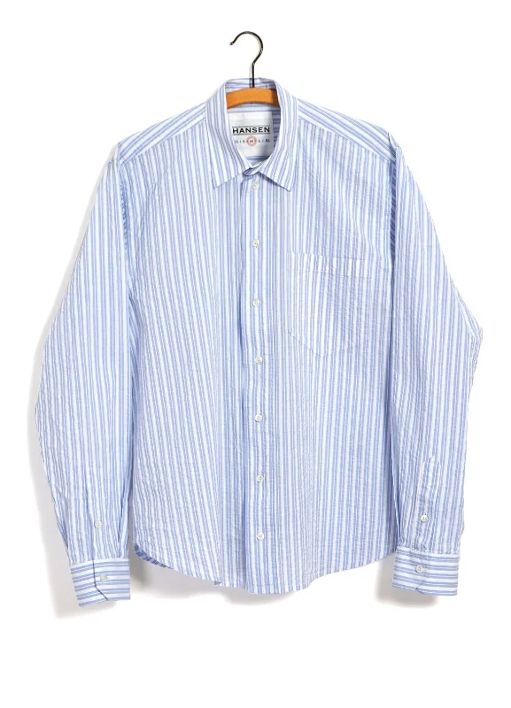 Men's French-Cuff Shirts for a Sophisticated EdgeRAYMOND | Relaxed Classic Shirt | Big Blue Stripes