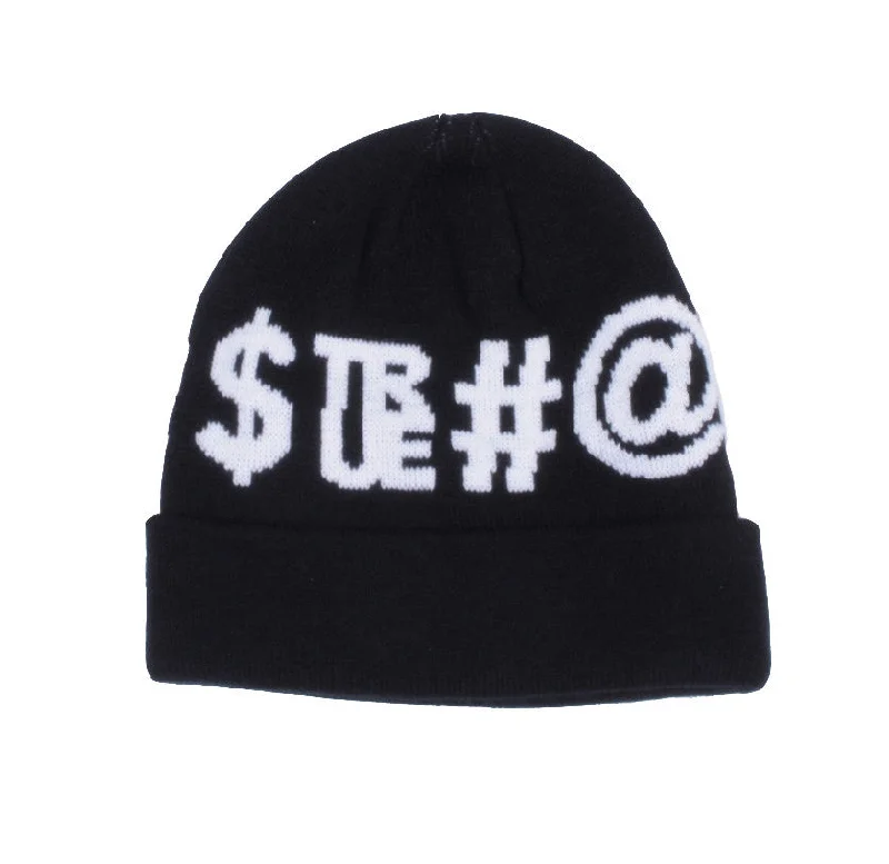 Comfortable Fisherman HatsTrue Four Letter Beanie Black