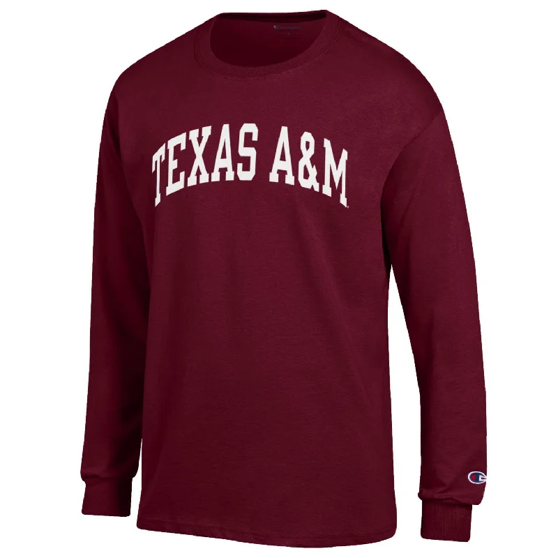 Men's Shirts for FishingTexas A&M Arch Champion L/S Tee - Maroon***