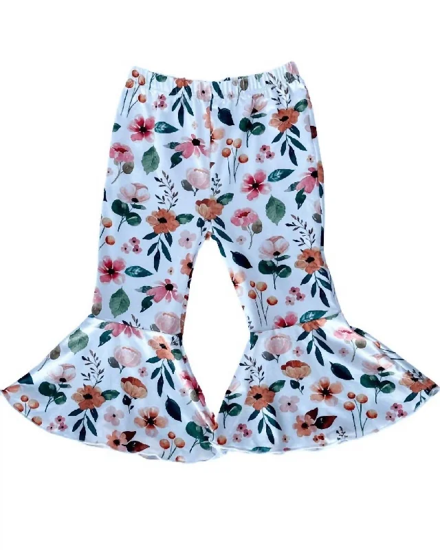 Elegant and Refined Men's Dress and Office ShortsGirls Lina Pleated Bell Bottoms In Fall Floral Elegant and Refined Men's Dress and Office ShortsGirls Lina Pleated Bell Bottoms In Fall Floral