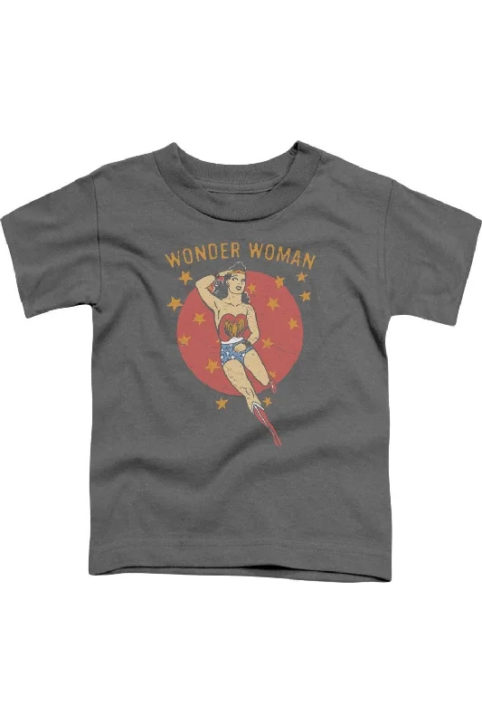 Men's Shirts with Floral PrintsDC Comics Wonder Woman Circle Short Sleeve Juvenile Tee / T-Shirt