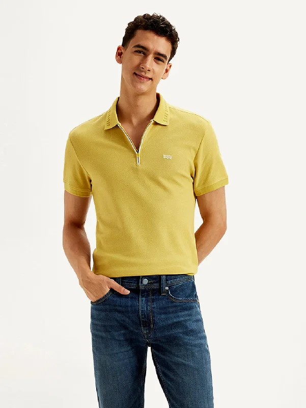 Striped Men's TopsMen's Solid Slim Fit Polo T-shirt