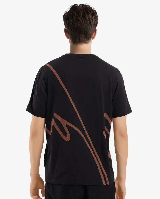 Men's Shirts with Wrinkle-Resistant FabricRare Rabbit Men Chael Black Short Sleeve Crew Neck Graphic Print T-Shirt Men's Shirts with Wrinkle-Resistant FabricRare Rabbit Men Chael Black Short Sleeve Crew Neck Graphic Print T-Shirt