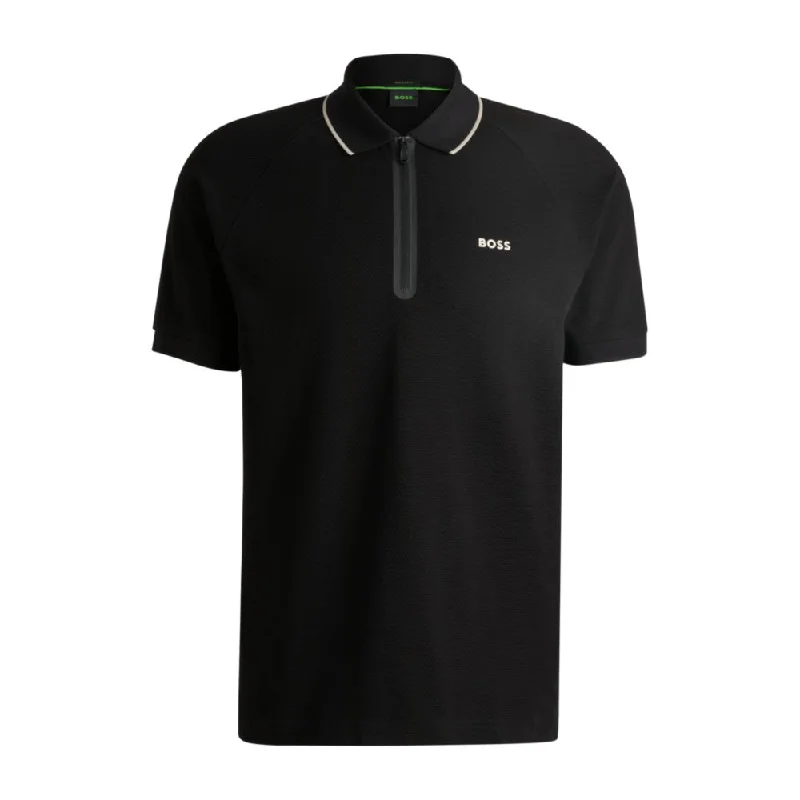 Men's Short-Sleeved ShirtsStructured-cotton polo shirt with contrast logo