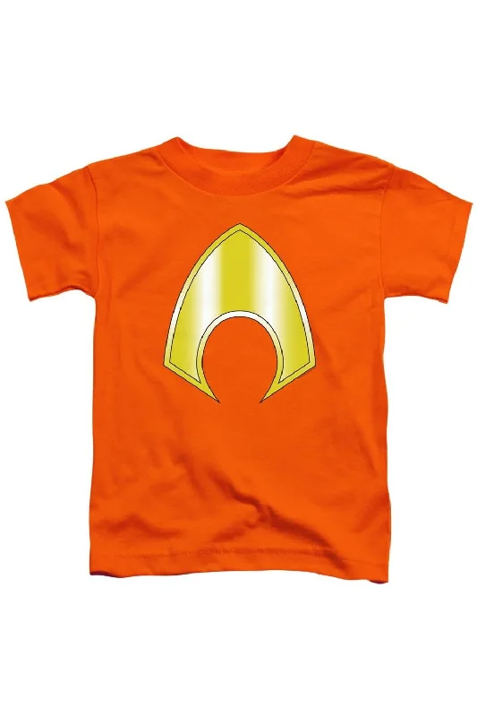 Men's Shirts with Mandarin CollarsJustice League of America Aquaman Logo Short Sleeve Juvenile Tee / T-Shirt
