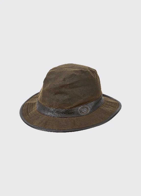 Retro Fedora CapsMacreddin Wax bucket hat - Olive