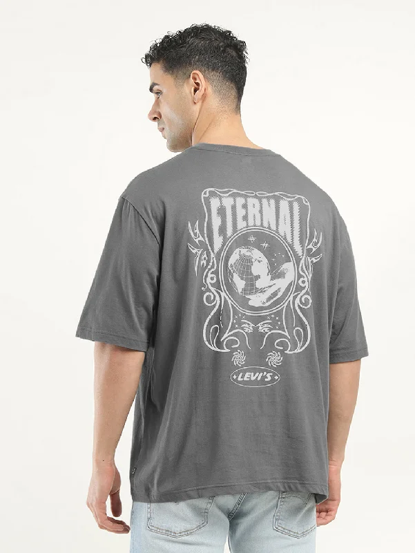 Men's Shirts with Double-Breasted DesignsMen's Graphic Print Loose Fit T-shirt