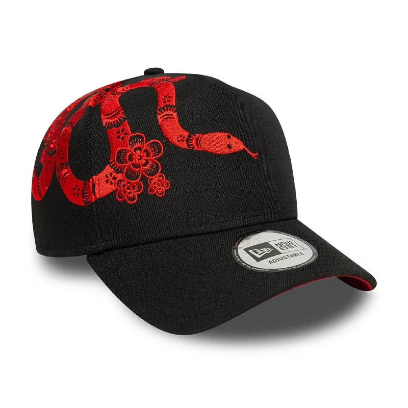 Waterproof Work HatsNew Era Snake Black 9FORTY E-Frame Adjustable Cap