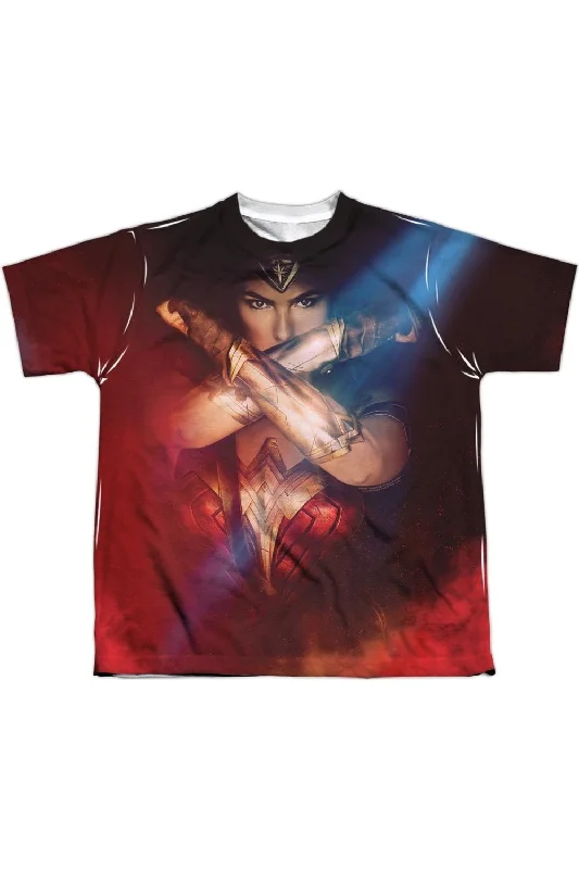 Stylish Men's HenleysWonder Woman Movie Arms Crossed Short Sleeve Youth Poly Crew Tee / T-Shirt Stylish Men's HenleysWonder Woman Movie Arms Crossed Short Sleeve Youth Poly Crew Tee / T-Shirt