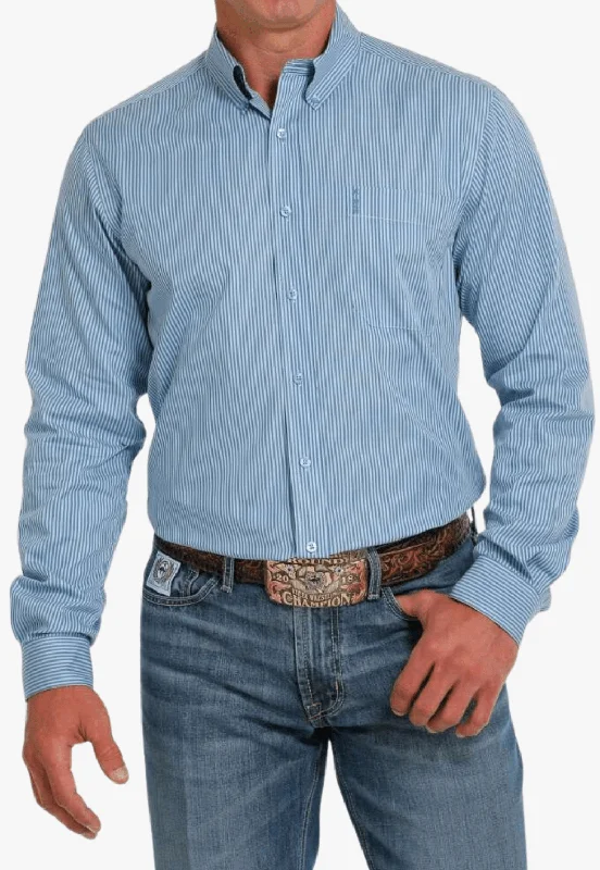 Men's Smart Casual Shirts for Business Casual SettingsCinch Mens Modern Fit Stripe Long Sleeve Shirt