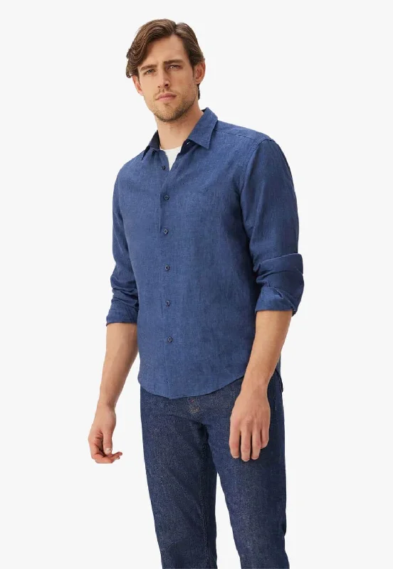 Men's Monochrome Shirts for a Minimalist VibeR.M. Williams Mens Classic Linen Long Sleeve Shirt