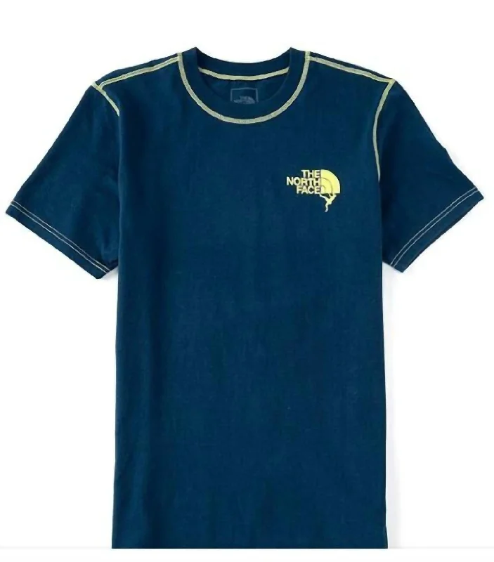Men's Shirts with Checkered PatternsMen's Dome Climb Short Sleeve Tee In Monterey Blue