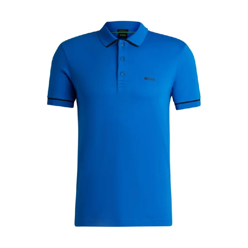 Men's Unique and Designer TopsInterlock-cotton slim-fit polo shirt with contrast trims