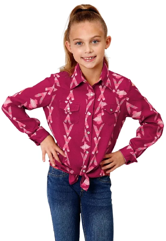 Men's Patterned Dress Shirts for a Unique TwistRoper Girls Five Star Collection Long Sleeve Shirt